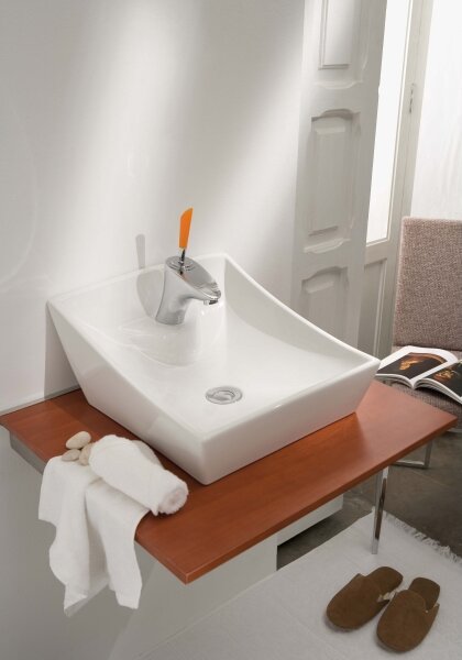 Bathco 4002 - Umyvadlo na desku SORIA 40x41 cm porcelán/bílá