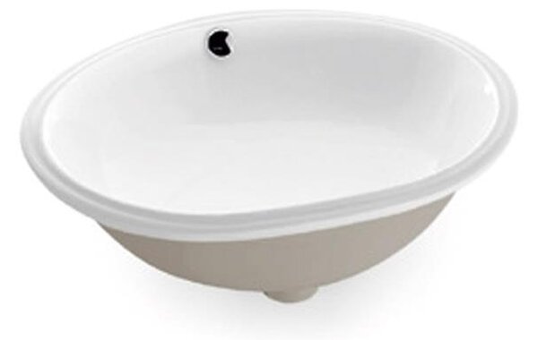 Bathco 0054 - Zápustné umyvadlo MODENA 43,5x38,5 cm porcelán/bílá