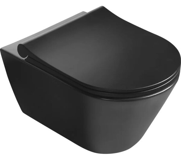 Sapho - Záchodové prkénko SoftClose AVVA SLIM matná černá