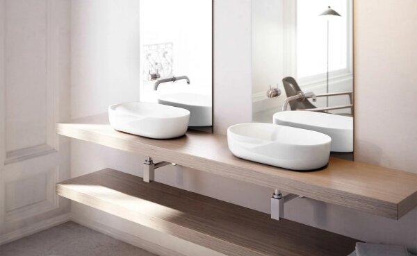 Bathco 4037 - Umyvadlo na desku TOULOUSE 59x41,5 cm porcelán/bílá