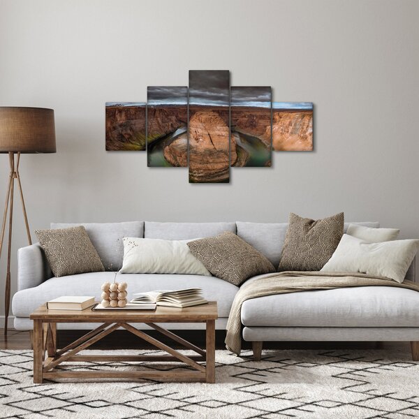 Obraz jezera v útesu (125x70 cm)