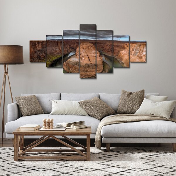 Obraz jezera v útesu (210x100 cm)