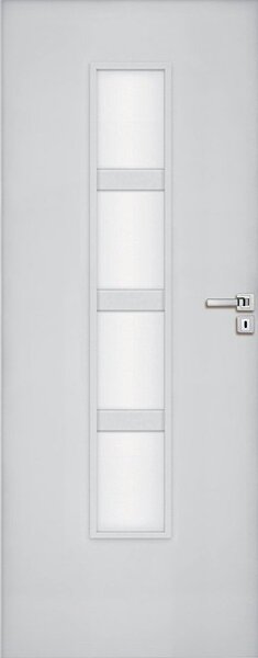 Interiérové dveře INVADO DOLCE 2 - dýha Enduro - Bílá B134, pravé "70", zámek pro BB