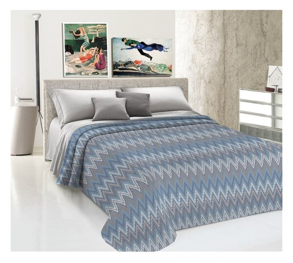 Přikrývka na postel Piquet Spinato modrá Barva Modrá Rozměry 170x280 cm