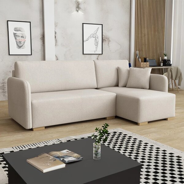 Sedací souprava COMA | 220x140 cm | PRAVÁ | rozkládací + úložný prostor | VÝBĚR TKANIN