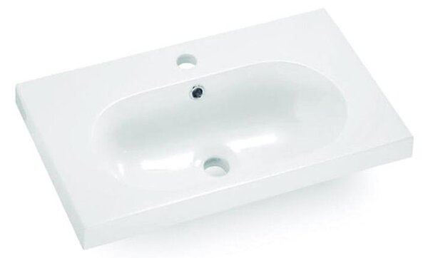 Bathco 0516 - Zápustné umyvadlo ICE 60x35 cm pryskyřice/bílá