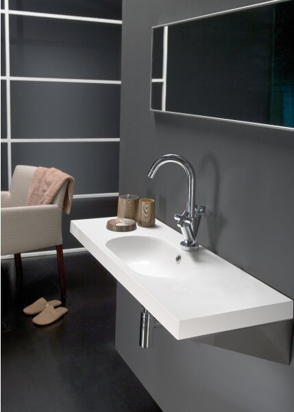 Bathco 0516 - Zápustné umyvadlo ICE 60x35 cm pryskyřice/bílá