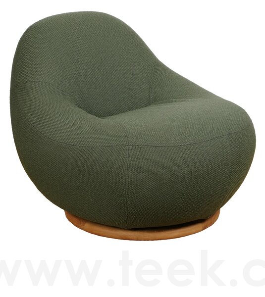 Cane-line Nízké otočné křeslo Gem, Cane-line, teak, potah AirTouch barva Grey