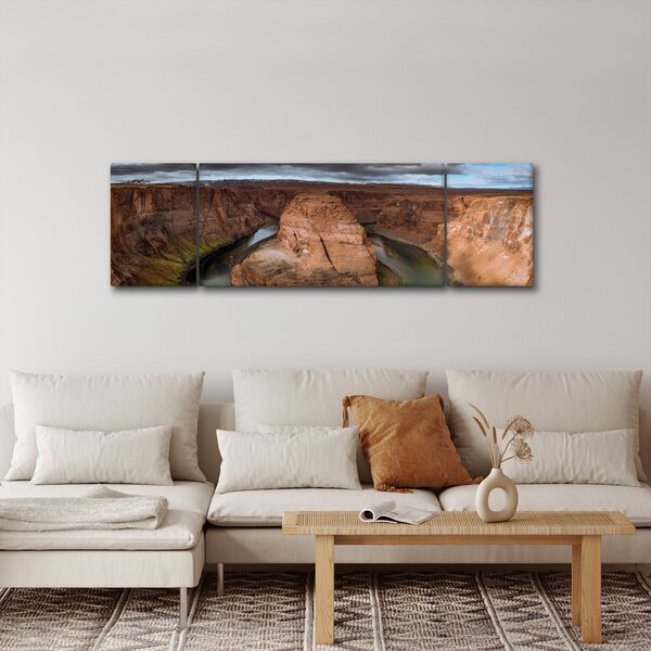 Obraz jezera v útesu (170x50 cm)