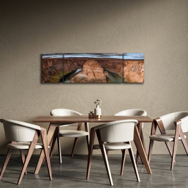 Obraz jezera v útesu (170x50 cm)