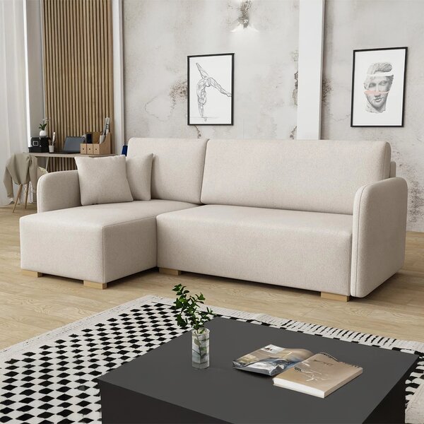 Sedací souprava COMA | 140x220 cm | LEVÁ | rozkládací + úložný prostor | VÝBĚR TKANIN