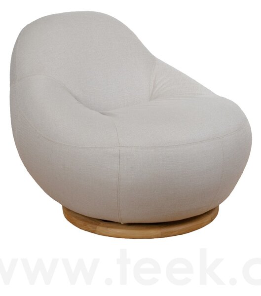 Cane-line Nízké otočné křeslo Gem, Cane-line, teak, potah AirTouch barva Grey