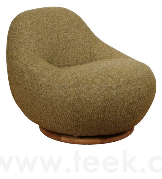 Cane-line Nízké otočné křeslo Gem, Cane-line, teak, potah AirTouch barva Grey