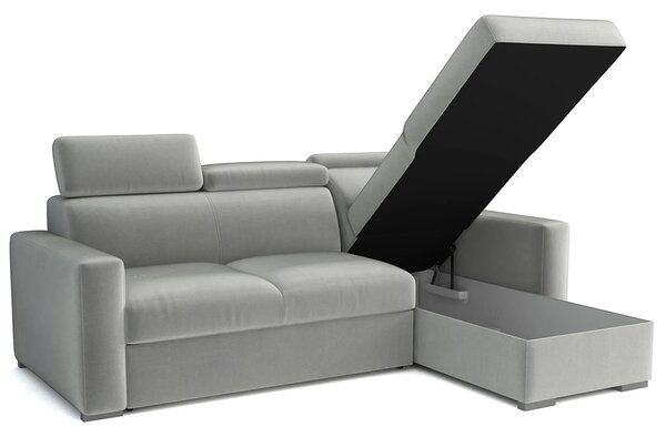 Malá sedací souprava PEDRO L | 235x170 cm | rozkládací + úložný prostor | polohovatelné záhlavníky | VÝBĚR TKANIN