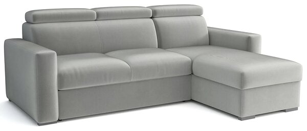Malá sedací souprava PEDRO L | 235x170 cm | rozkládací + úložný prostor | polohovatelné záhlavníky | VÝBĚR TKANIN