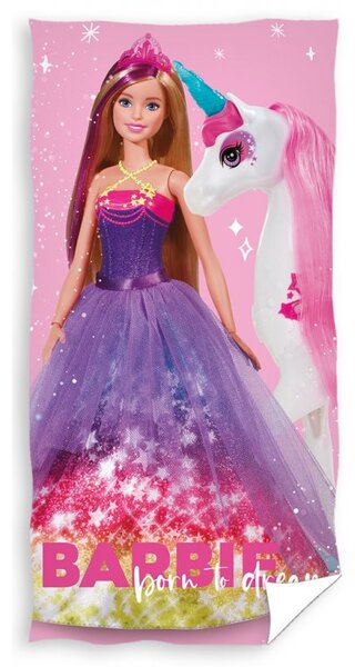 Dětská osuška Barbie a Jednorožec 70x140 cm