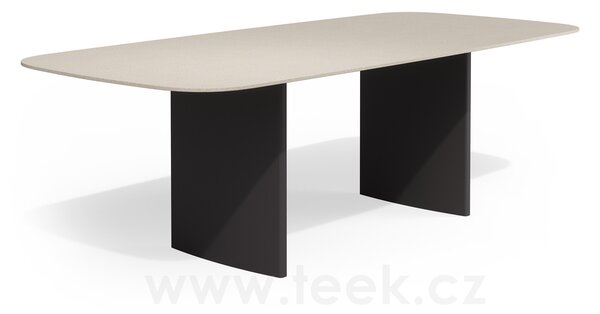 Tribu Jídelní stůl Lucca, Tribu, obdélníkový 240x110x75,6 cm, rám hliník barva linen, deska keramika dekor pompei