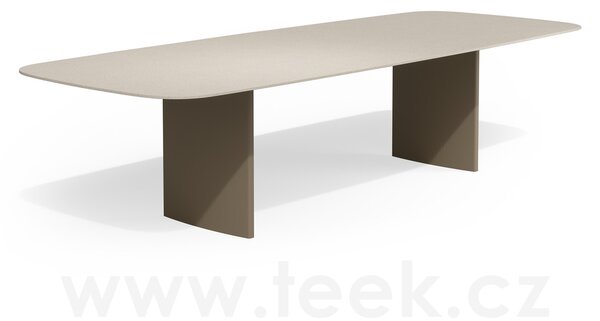 Tribu Jídelní stůl Lucca, Tribu, obdélníkový 320x125x75,6 cm, rám hliník barva linen, deska keramika dekor pompei