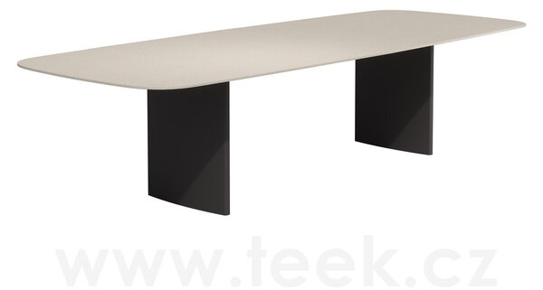 Tribu Jídelní stůl Lucca, Tribu, obdélníkový 320x125x75,6 cm, rám hliník barva linen, deska keramika dekor pompei