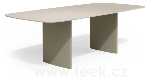 Tribu Jídelní stůl Lucca, Tribu, obdélníkový 240x110x75,6 cm, rám hliník barva linen, deska keramika dekor pompei