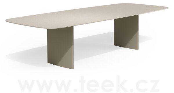 Tribu Jídelní stůl Lucca, Tribu, obdélníkový 320x125x75,6 cm, rám hliník barva linen, deska keramika dekor pompei