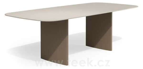 Tribu Jídelní stůl Lucca, Tribu, obdélníkový 240x110x75,6 cm, rám hliník barva linen, deska keramika dekor pompei