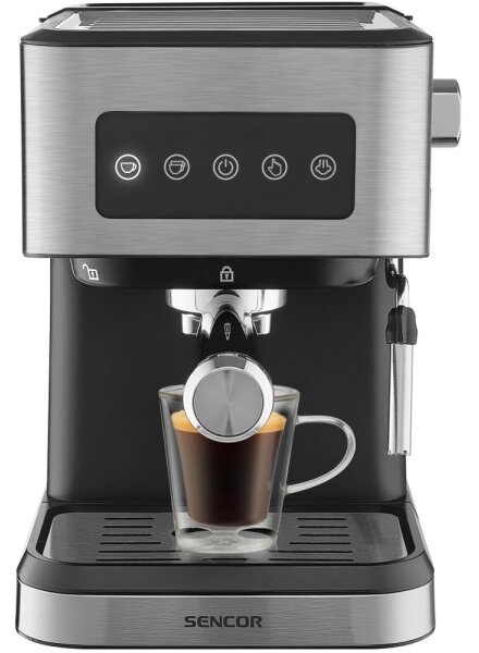 Sencor - Pákový kávovar espresso 1050W/230V černá/matný chrom