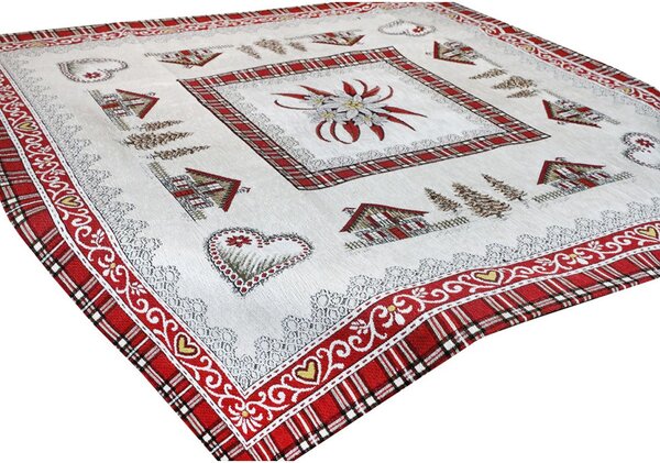 Gobelínový ubrus na stůl 90x90 cm Chenille IT032 Barva Vícebarevná Rozměry 90x90 cm
