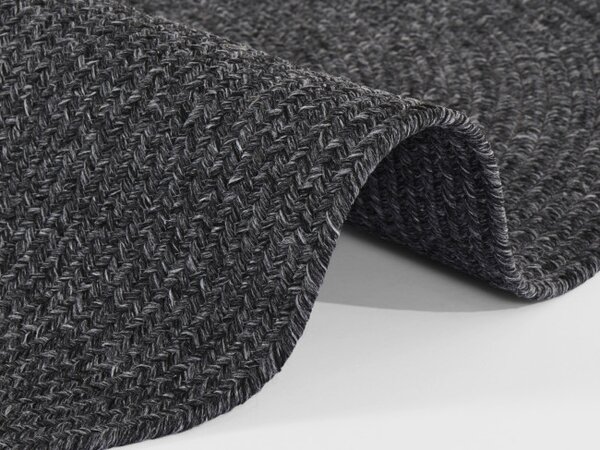 Koberec Hanse Home Braided Trenzado tmavě šedý kruh
