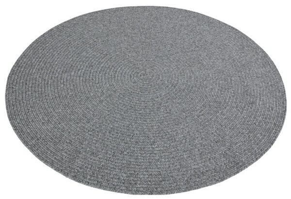 Koberec Hanse Home Braided Trenzado světle šedý kruh