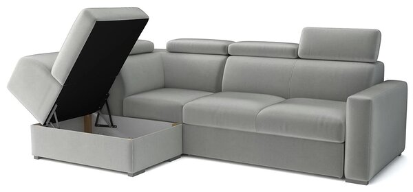 Sedací souprava PEDRO L | 167x250 cm | rozkládací + úložný prostor | polohovatelné záhlavníky | VÝBĚR TKANIN