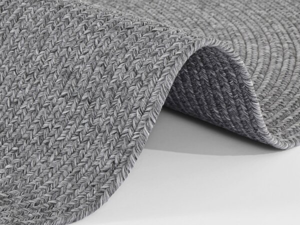 Koberec Hanse Home Braided Trenzado světle šedý kruh