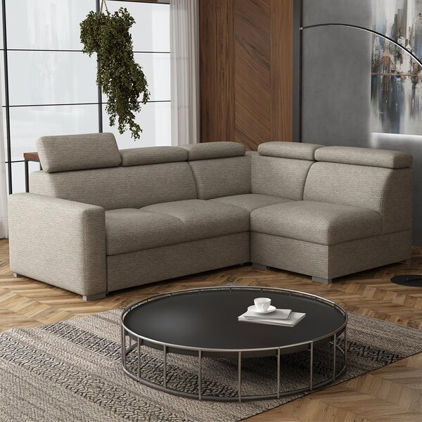 Sedací souprava PEDRO L | 250x188 cm | rozkládací + úložný prostor | polohovatelné záhlavníky | VÝBĚR TKANIN