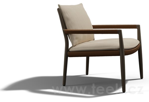 Tribu Lounge křeslo Nagomi, Tribu, rám hliník, barva linen/linen, bez sedáků