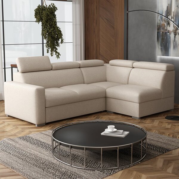 Sedací souprava PEDRO L | 250x188 cm | rozkládací + úložný prostor | polohovatelné záhlavníky | VÝBĚR TKANIN