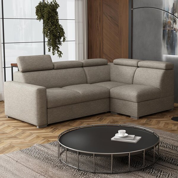 Sedací souprava PEDRO L | 250x167 cm | rozkládací + úložný prostor | polohovatelné záhlavníky | VÝBĚR TKANIN