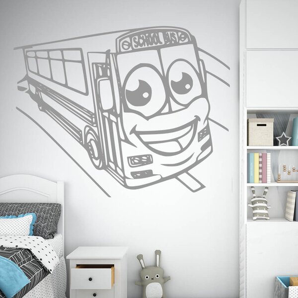 Živá Zeď Samolepka School bus Barva: černá