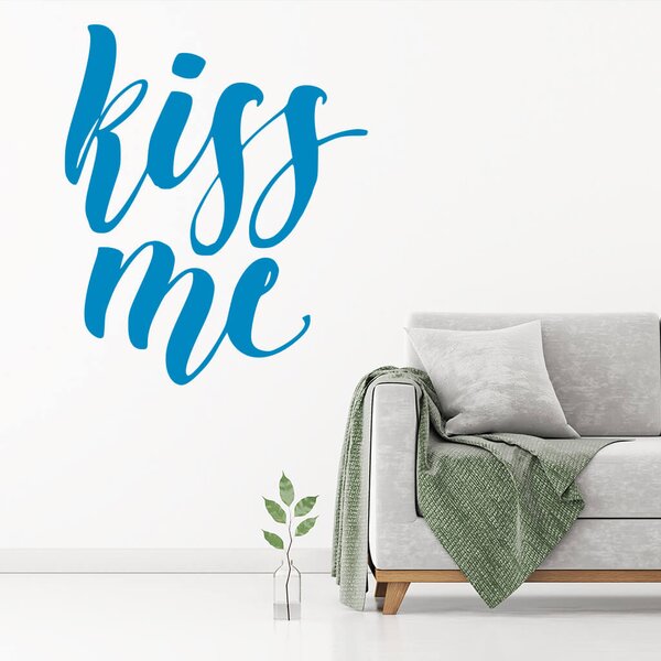 Živá Zeď Samolepka Kiss me Barva: černá
