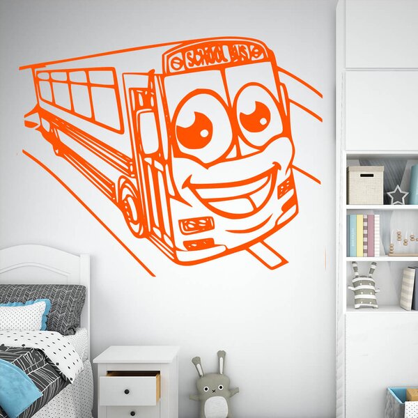 Živá Zeď Samolepka School bus Barva: černá