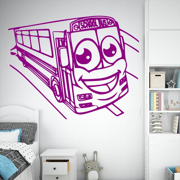 Živá Zeď Samolepka School bus Barva: černá