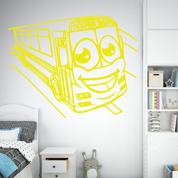 Živá Zeď Samolepka School bus Barva: černá