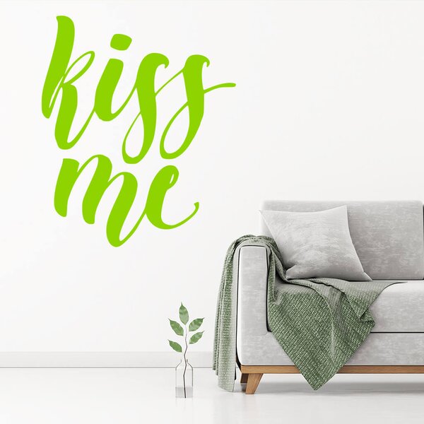 Živá Zeď Samolepka Kiss me Barva: černá
