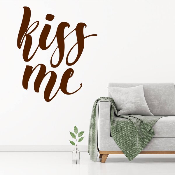 Živá Zeď Samolepka Kiss me Barva: černá