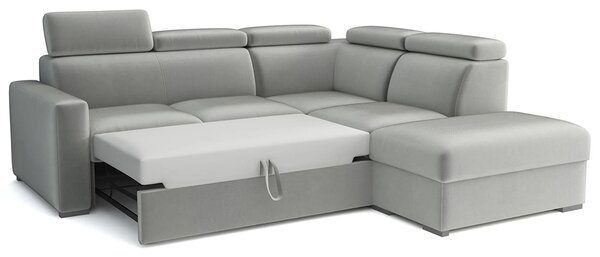 Sedací souprava PEDRO L | 250x230 cm | rozkládací + 2x úložný prostor | polohovatelné záhlavníky | VÝBĚR TKANIN