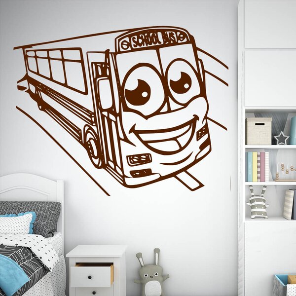 Živá Zeď Samolepka School bus Barva: černá