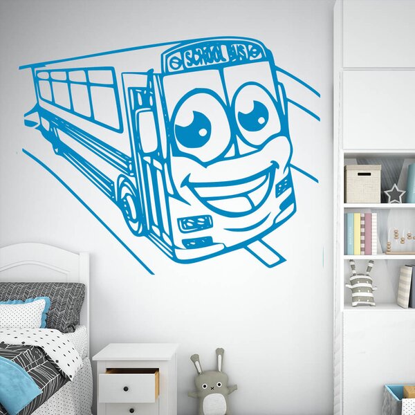 Živá Zeď Samolepka School bus Barva: černá