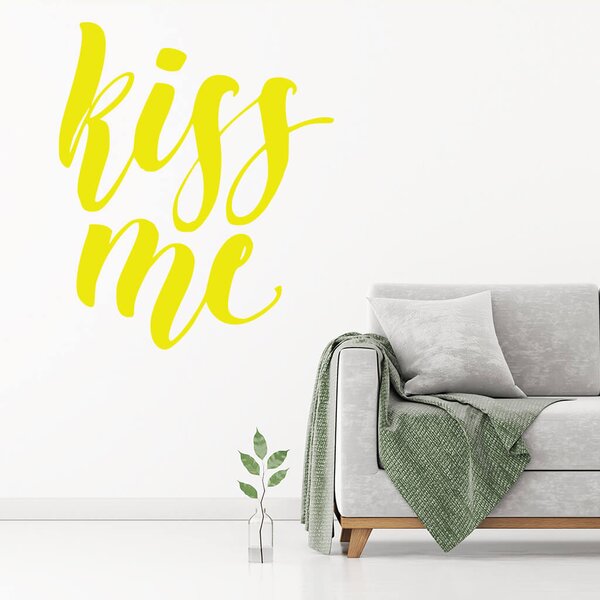 Živá Zeď Samolepka Kiss me Barva: černá