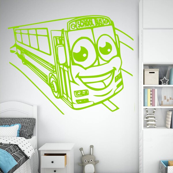 Živá Zeď Samolepka School bus Barva: černá
