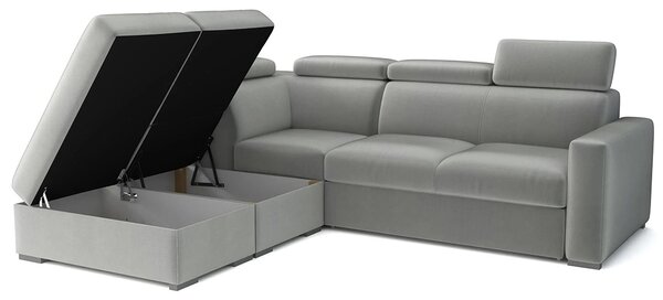 Sedací souprava PEDRO L | 230x250 cm | rozkládací + 2x úložný prostor | polohovatelné záhlavníky | VÝBĚR TKANIN
