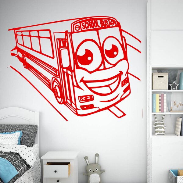Živá Zeď Samolepka School bus Barva: černá
